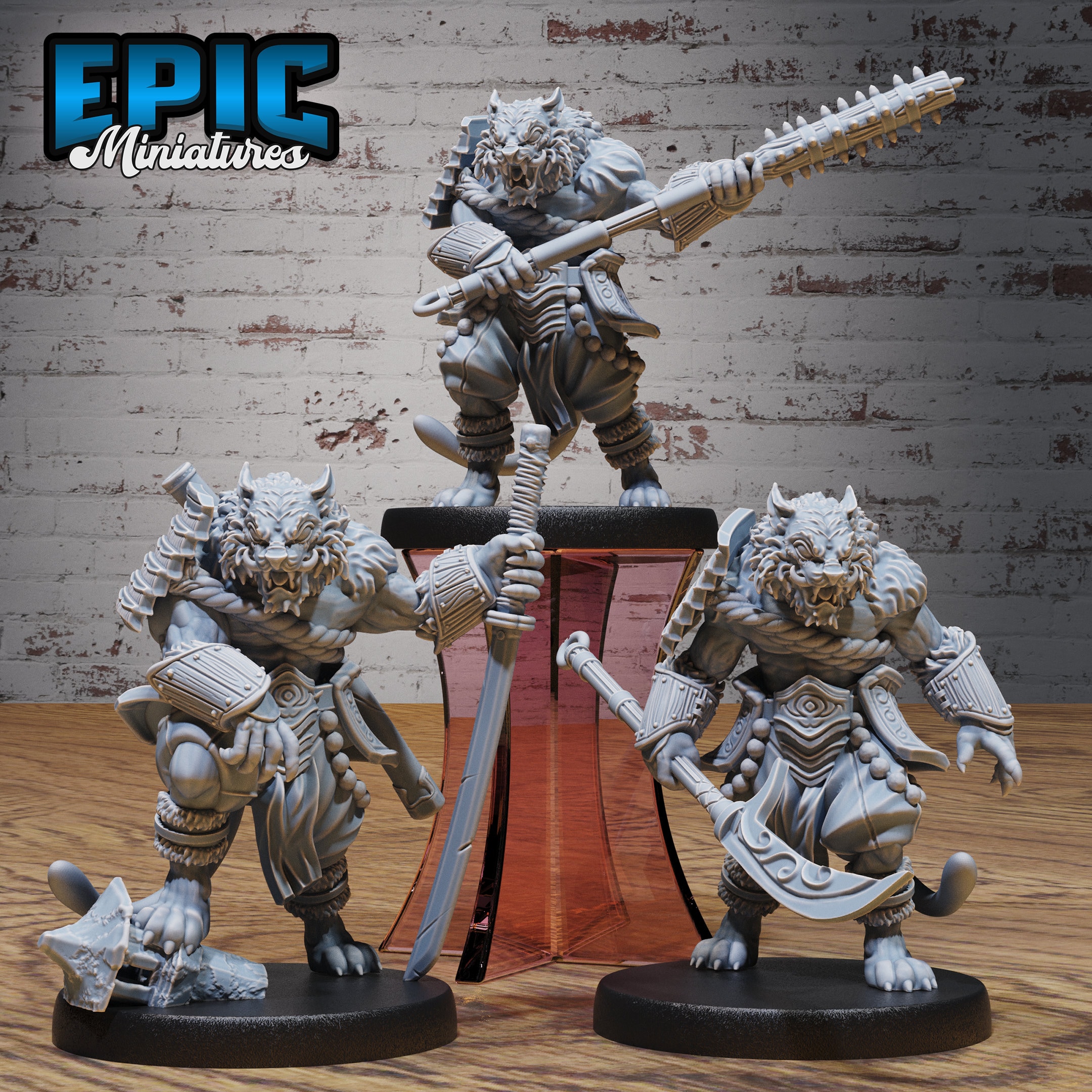 Iron Fist Tournament, Tigerfolk Samurai - Epic Miniatures