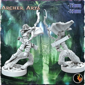 Arya, Elf, Miniature for Tabletop RPGs | Fantasy Elf Girls STL Vol 1. | Dungeons and Dragons