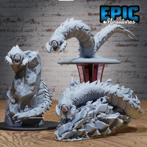 Ice Age Madness, Frost Worm (Large Creature) - Epic Miniatures | Dungeons & Dragons | Pathfinder | Tabletop