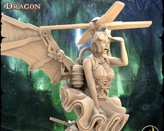 Elara, Artificer Miniature for Tabletop RPGs | Fantasy Girls STL Vol 5. | Dungeons and Dragons