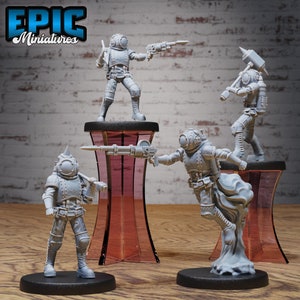 Subacqueo a pressione / Astronauta fantasy - Miniature epiche / Dungeons & Dragons / Pathfinder / Giochi da tavolo