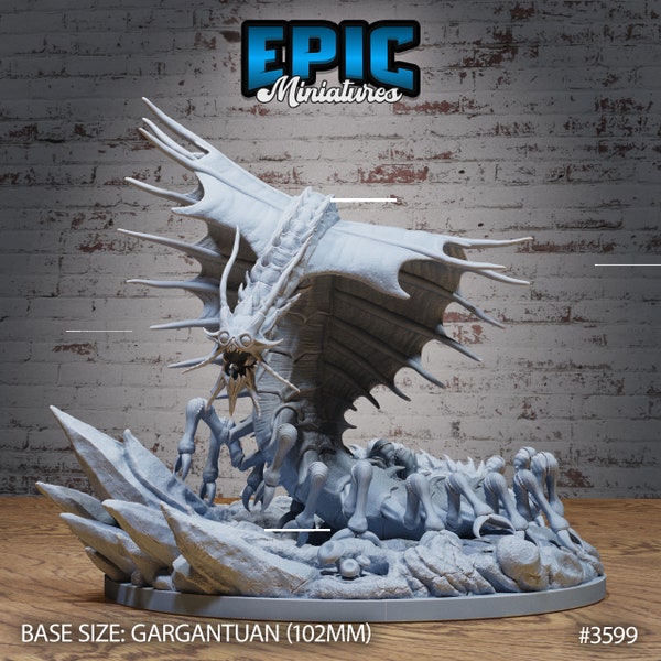 Ice Age Madness, Ancient Remorhaz (Gargantuan) - Epic Miniatures - Tabletop RPG Miniature - Dungeons and Dragons