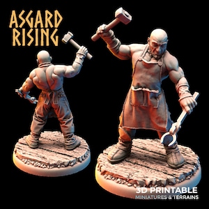 Blacksmith, Male Human - Asgard Rising | Dungeons & Dragons | Pathfinder | Tabletop