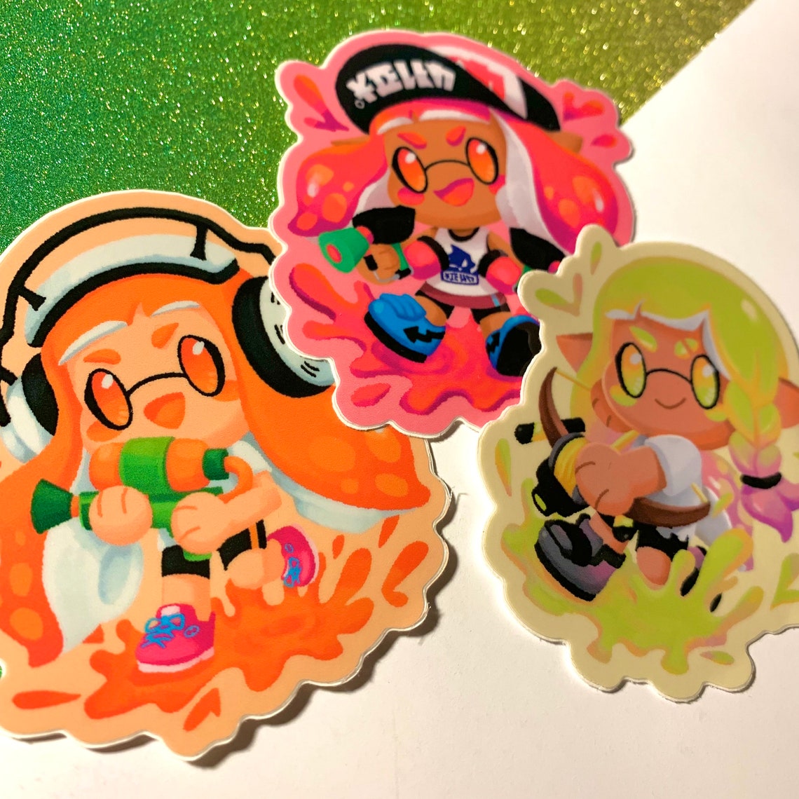 Splatoon 1 2 3 Mascot Inkling Ink Tank Glossy Vinyl Stickers Etsy