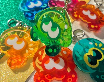 Splatoon Aquatic Creatures Candied Inkling Octoling Borderless Wavy Acrylic Charm