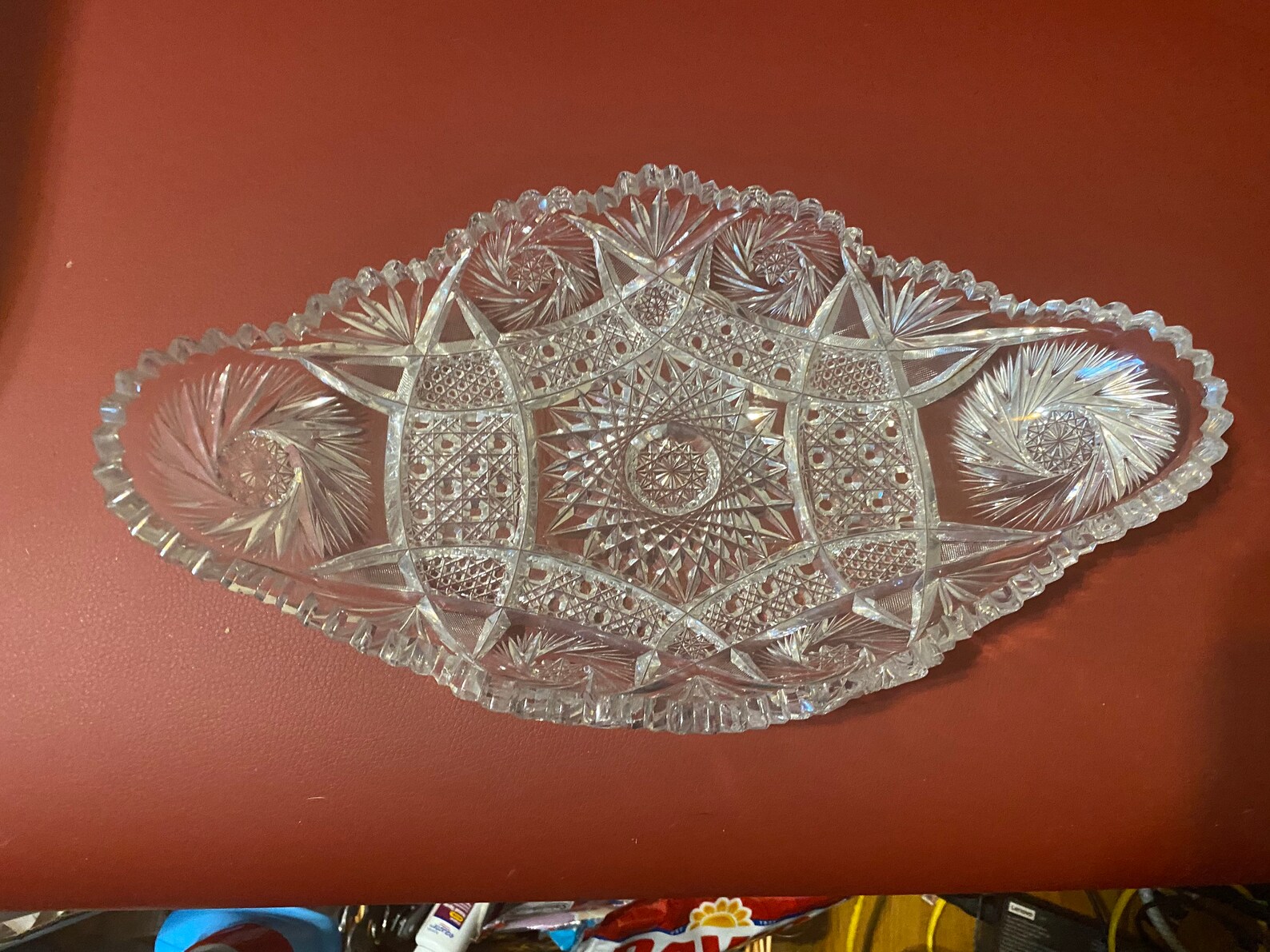 Beautiful Heavy Lead Crystal Serving Platter Etsy