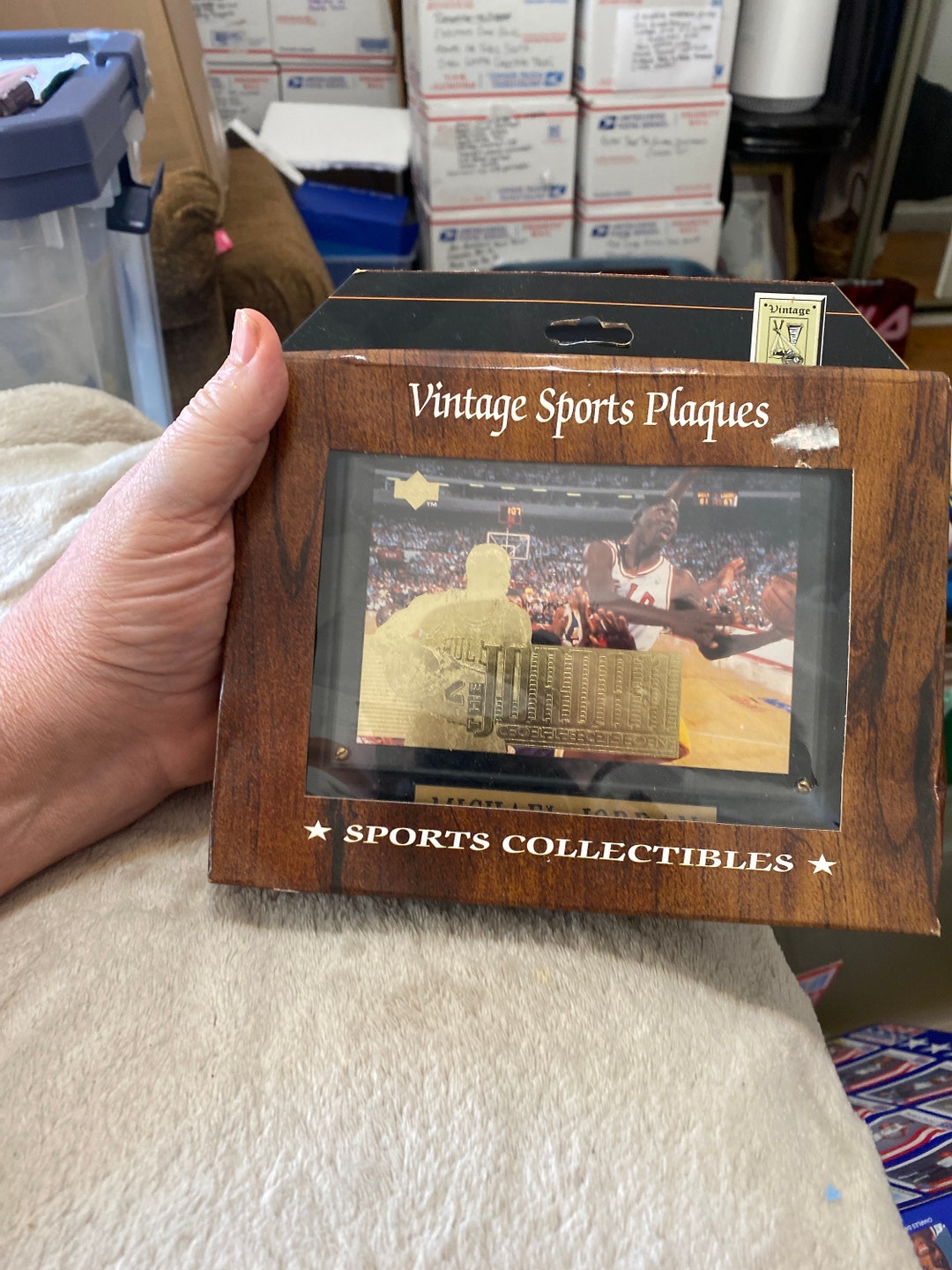 Vintage Sports Plaques Michael Jordan Basketball Card Plaque Etsy