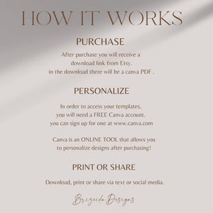 May include: How it works: Purchase, personalise, and print or share. After purchase, you will receive a download link from Etsy with a Canva PDF. You can personalise the designs using a free Canva account. Download, print, or share via text or social media. Brigida Designs.