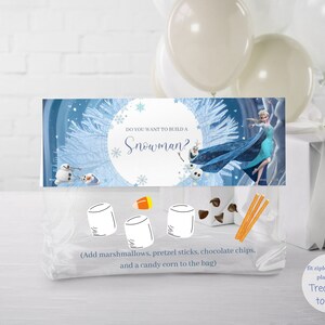 Add Some Magic to Your Frozen-themed Party With Editable Olaf Treat Bag ...