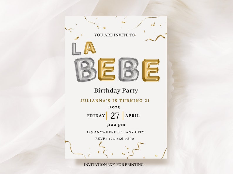 Editable Peso Pluma Invitation Template La Bebe Bithda Party Etsy Canada Editable Peso Pluma Invitation Template La Bebe Bithda Party Etsy Canada