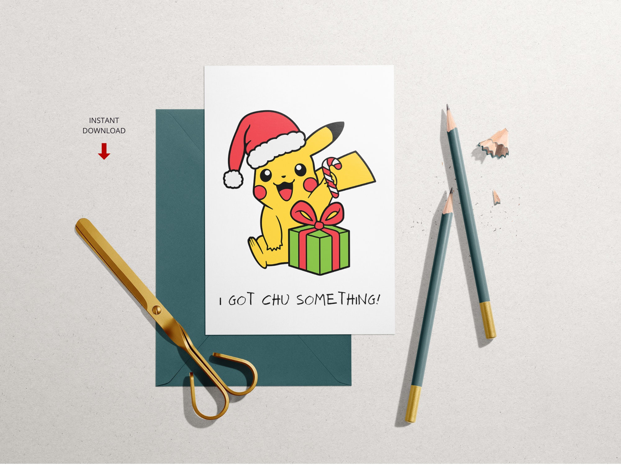 Pokemons Christmas Card - Etsy Pokemons Christmas Card - Etsy