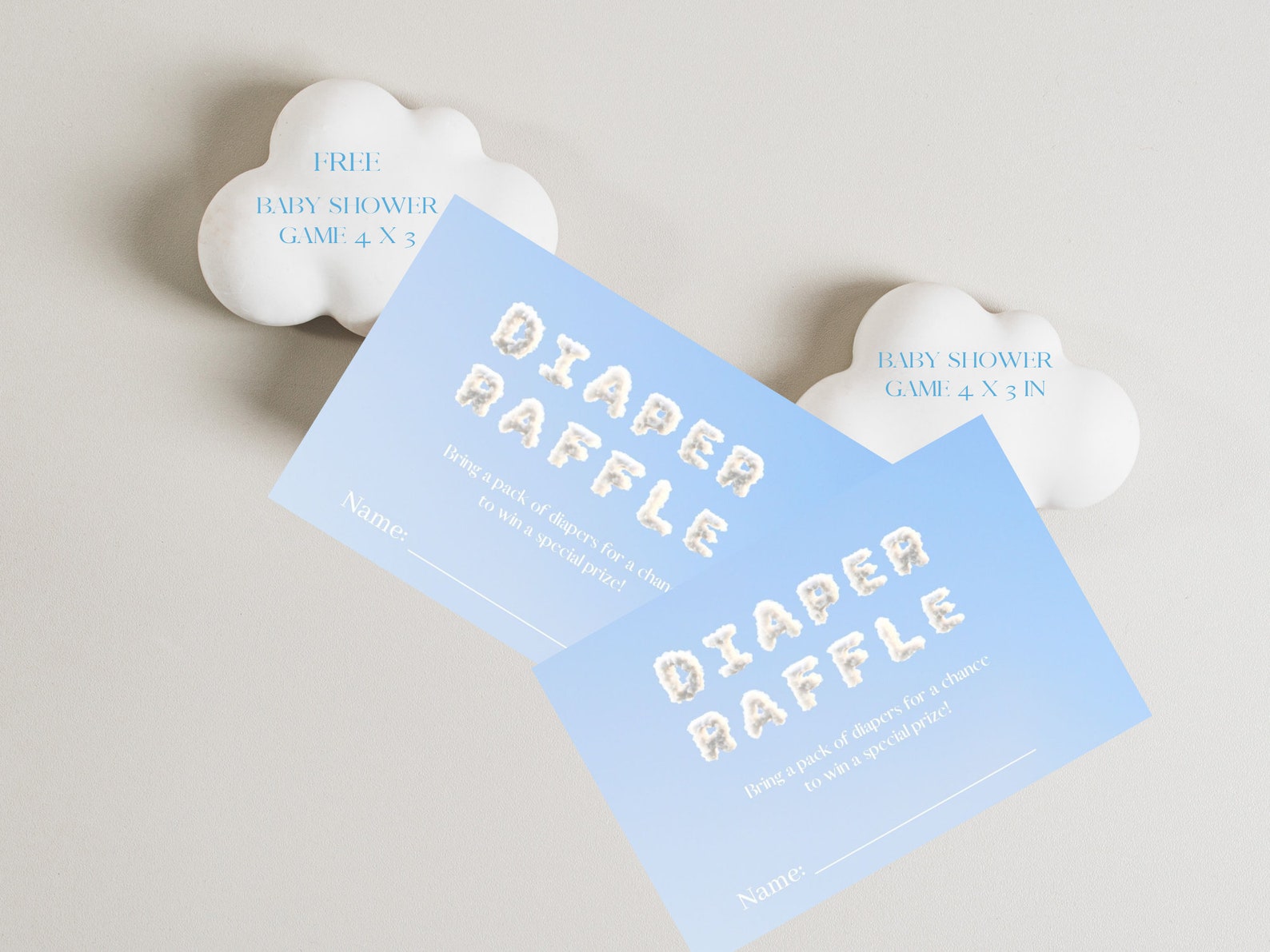 A Little Blue Cloud is on the Way Fun and Editable Baby Etsy