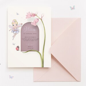 Editable Fairy Birthday Invitation, Magical Fairy Party, Fairy Birthday Party, Beautiful Invitation, Instant Download