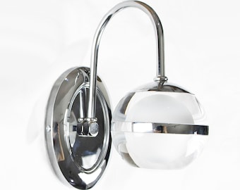 Minimalist Acrylic Wall Sconce: Chrome Globe Light