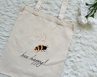 Cloth bag bee - bookworm bag - cloth bag - nature - shopping bag - bees - tote bag