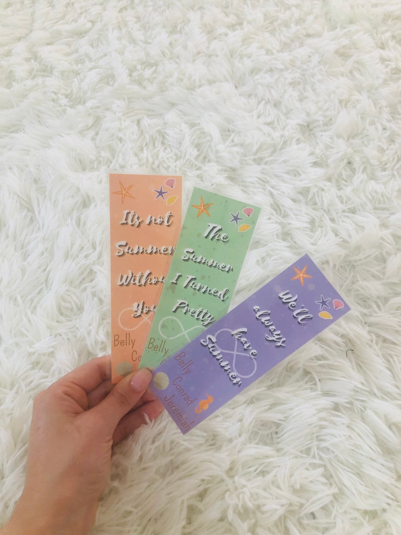 The Summer I Turned Pretty Bookmarks Set of 3 Bookmarks Etsy