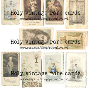 36 Santini vintage stampabili 6 pagine scansioni Foglio collage Diario spazzatura Cartoline di preghiera Download digitale Religioso spirituale
