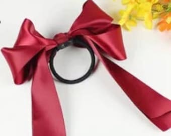 Silk Hair Ties With Bows for Girls