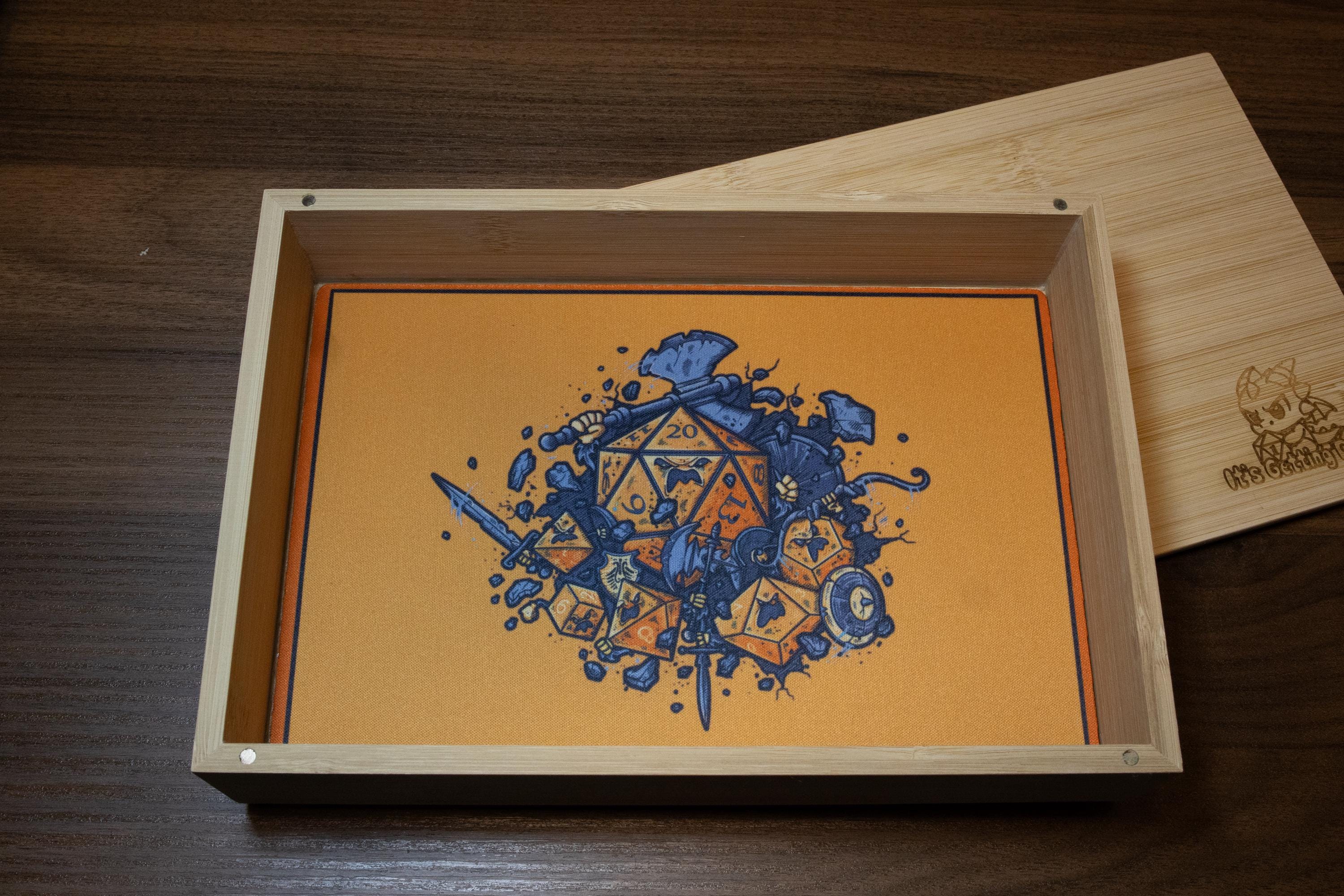 Angry Dice Bamboo Dice Tray With Magnetic Lid - Etsy