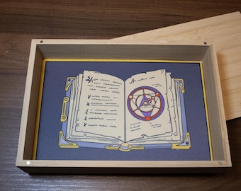 Tärningsbricka i bambu med magnetiskt lock