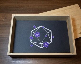 Cherry Blossom D20 bambutärningsbricka med magnetiskt lock