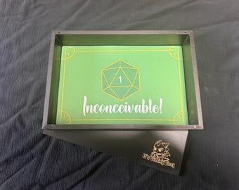 Otänkbart! Ebenholts tärningsbricka med magnetiskt lock