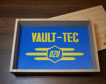 Vault Tech D20 tärningsbricka med magnetiskt lock