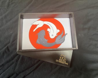 Yin Yang Ebenholts Tärningsbricka med Magnetlock