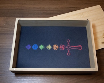 Tärningssvärd Bambu Tärningsbricka med Magnetlock