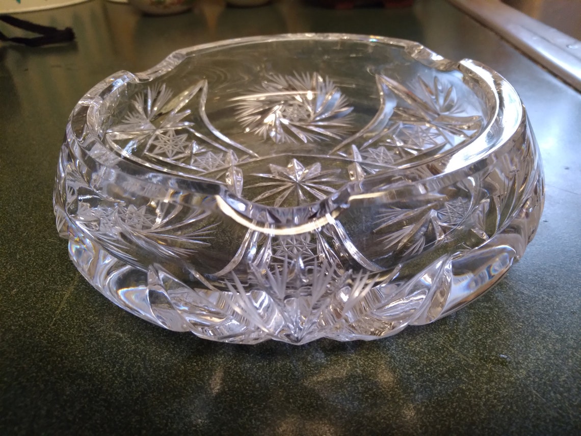 Star of David Crystal Ashtray Etsy