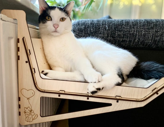 Hanging Cat Basket Made of Birch Wood Ideal for Hanging on a Radiator Personalized Etsy