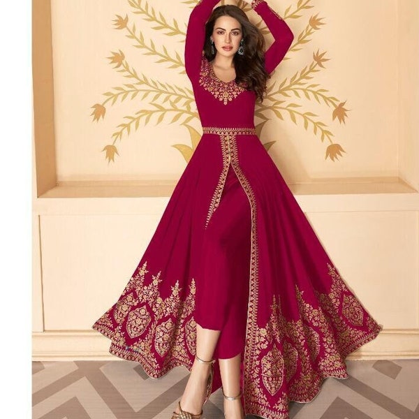 Georgette Salwar Kameez Pakistani Anarkali Dress Bollywood Style Party Wear Gown Designer Outfits Wedding Wear Fancy Dress For Women