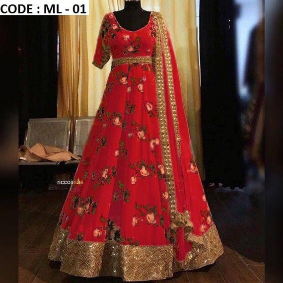 Party Wear Gown Digital 