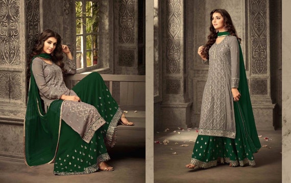 Anarkali suit top with plazzo