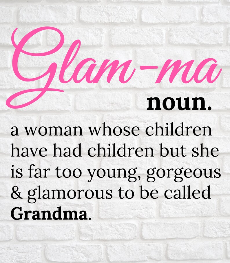 Grandma Noun Svg Png Design File Instant Download for Etsy