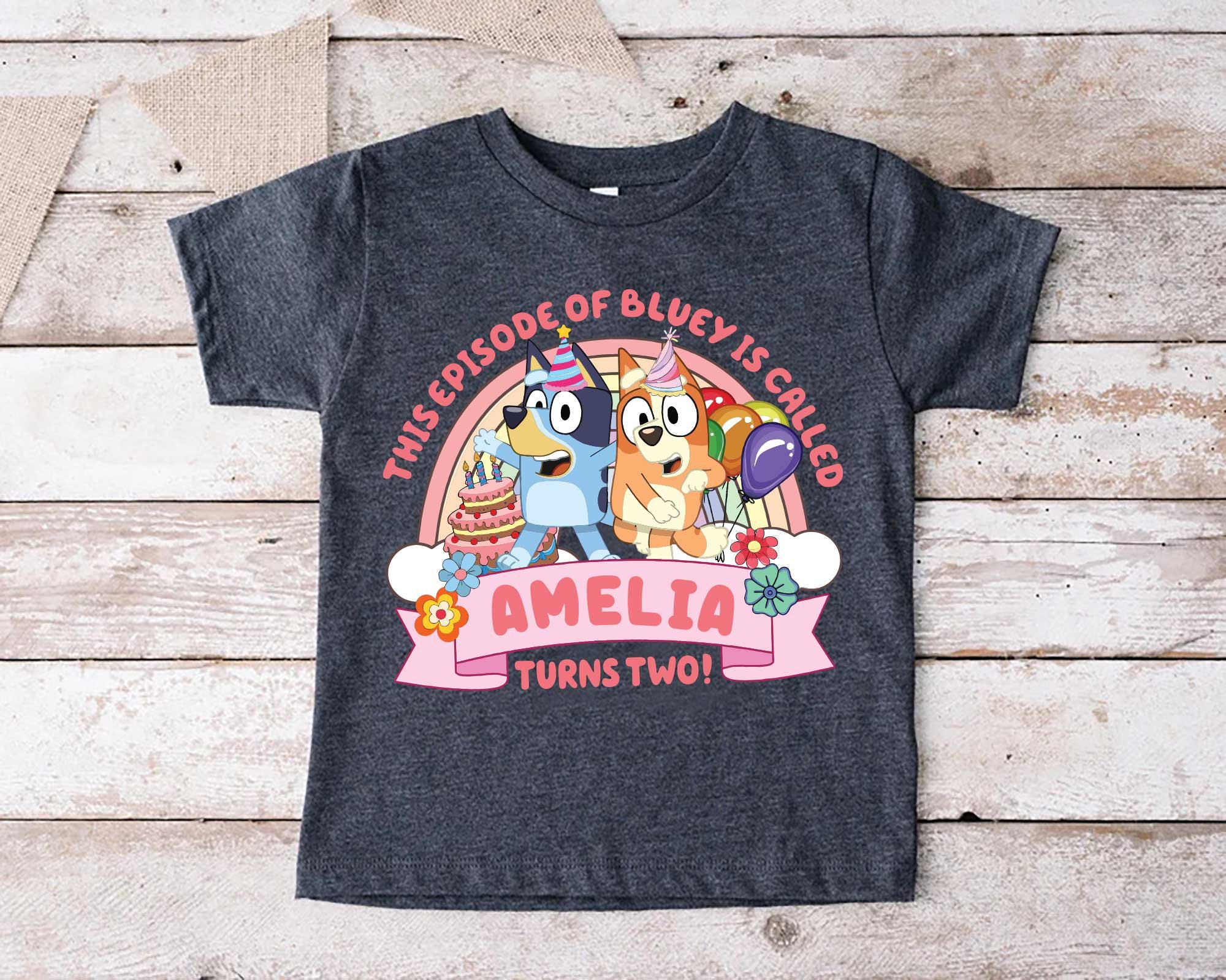 Blue Dog Birthday Family Shirt
