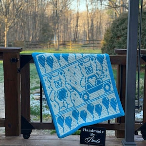 Teddy Bear Parade Overlay Mosaic Crochet Pattern