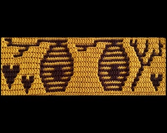 Bienenstock Overlay Mosaik-Häkelmuster