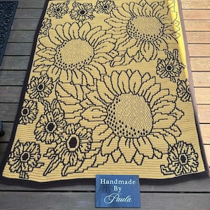 Vallen voor bloemen overlay mozaïek haakpatroon