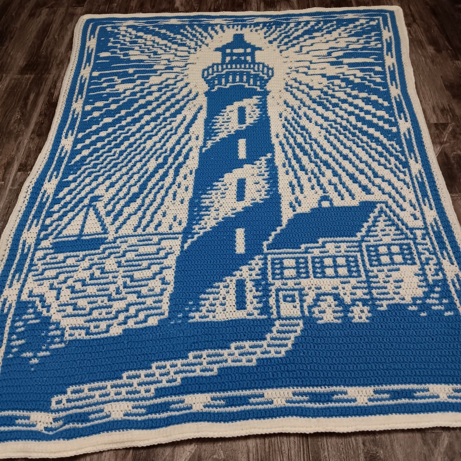 Lonely Lighthouse Overlay Mosaic Crochet Blanket Pattern - Etsy