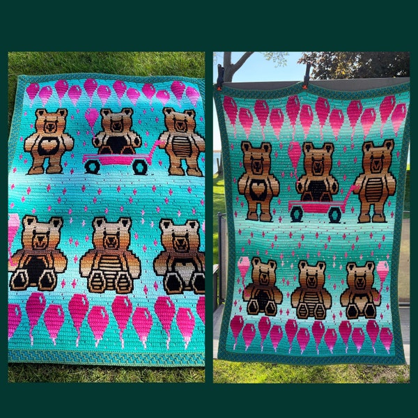 Pooh Bear Crochet Blanket Pattern Etsy