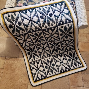 Johanna&#39;s Star Overlay Mosaic Crochet Pattern