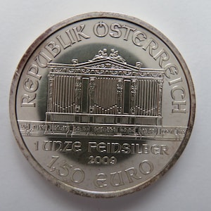 2009 Austria - Vienna Philharmonic - 1.50 Euros - 1 oz Silver Coin