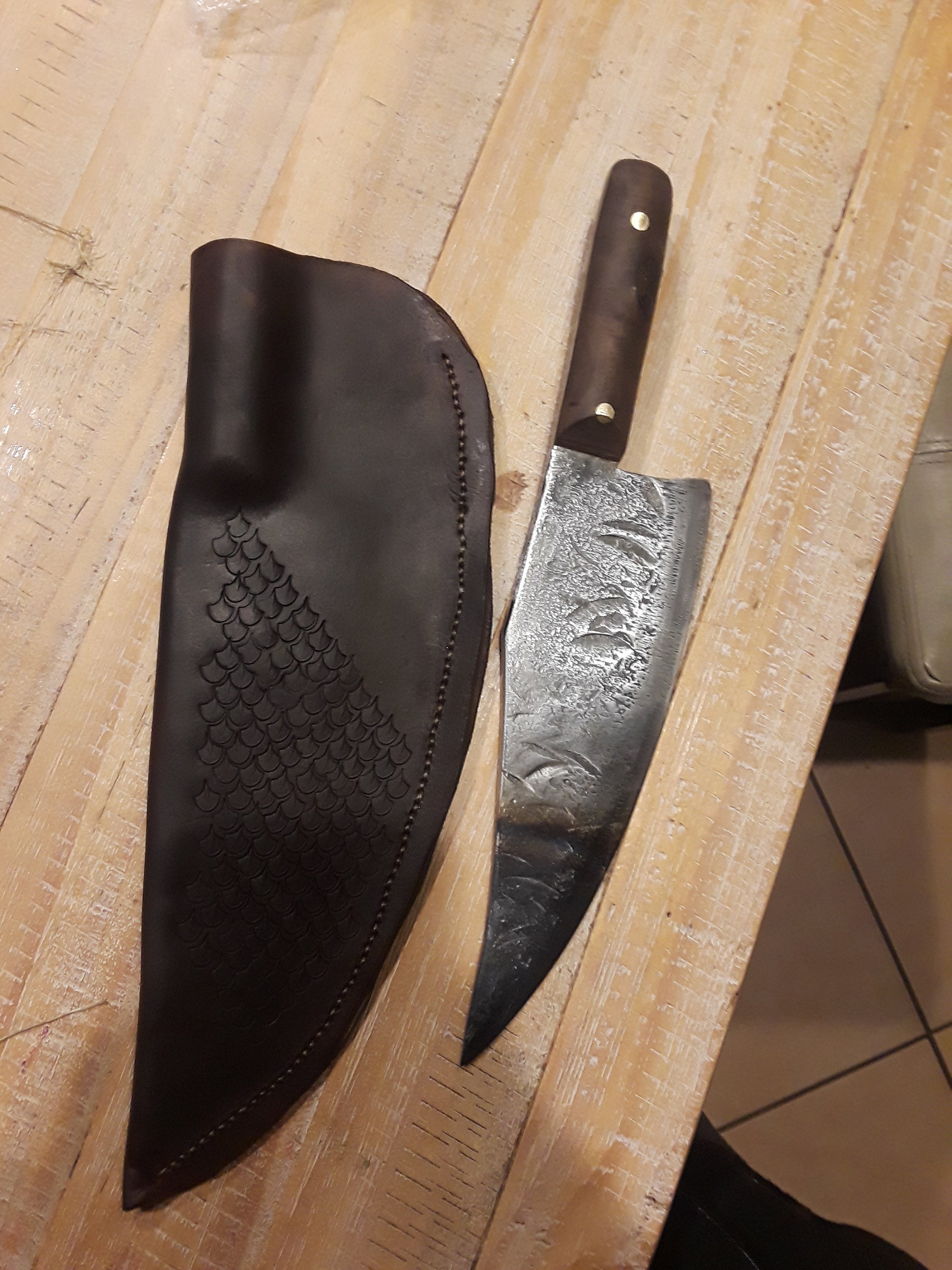 Hand 5160 spring steel knife Etsy