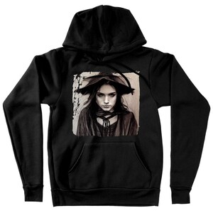 Halloween Theme Hooded Sweatshirt - Witch Hoodie - Graphic Hoodie