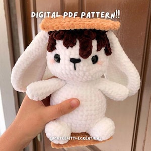 Marshall the smores bunny PDF crochet pattern