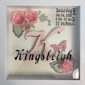Personalized 3D Mandala Letter Shadow Box