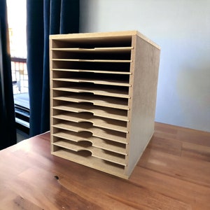 Card Stock Paper Storage Box for A4 12 Shelve.