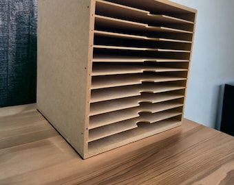 Card Stock Paper Storage Box for 12" x 12" 12 Shelve.