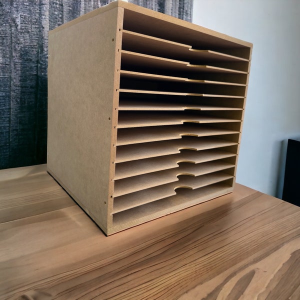 Card Stock Paper Storage Box for 12" x 12" 12 Shelve.
